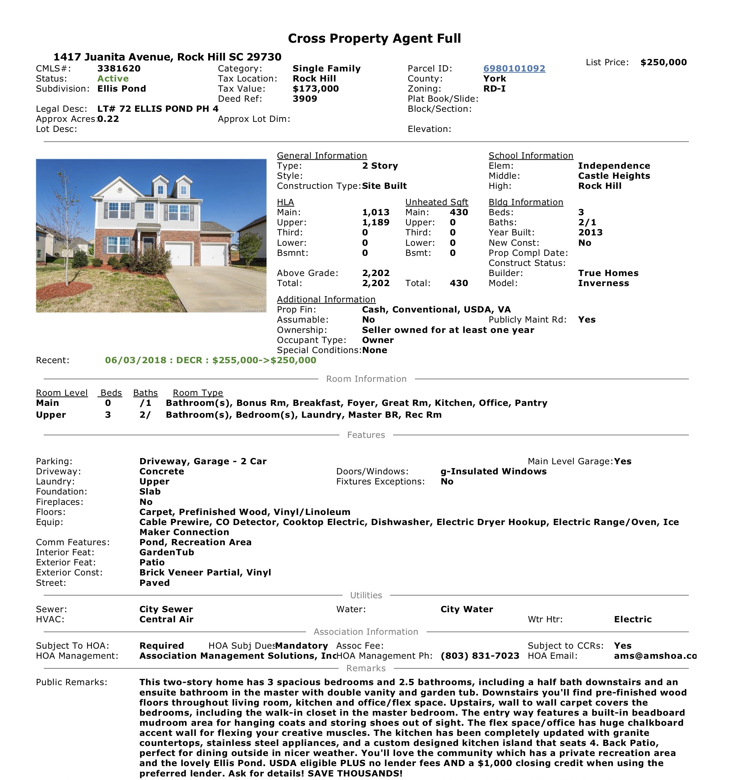 MLS Data Sheet 1417 Juanita Avenue